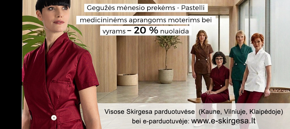 Pastelli med. aprangos nuolaidos 